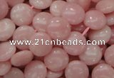 CAS16 15.5 inches 12mm flat round pink angel skin gemstone beads