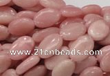 CAS19 15.5 inches 8*12mm oval pink angel skin gemstone beads