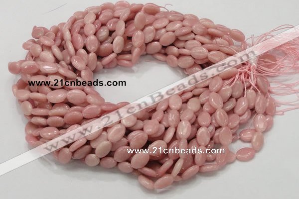 CAS19 15.5 inches 8*12mm oval pink angel skin gemstone beads