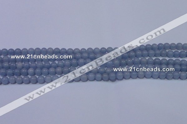 CAS200 15.5 inches 4mm round blue angel skin gemstone beads