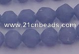 CAS212 15.5 inches 10mm faceted nuggets blue angel skin gemstone beads