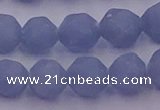 CAS213 15.5 inches 12mm faceted nuggets blue angel skin gemstone beads