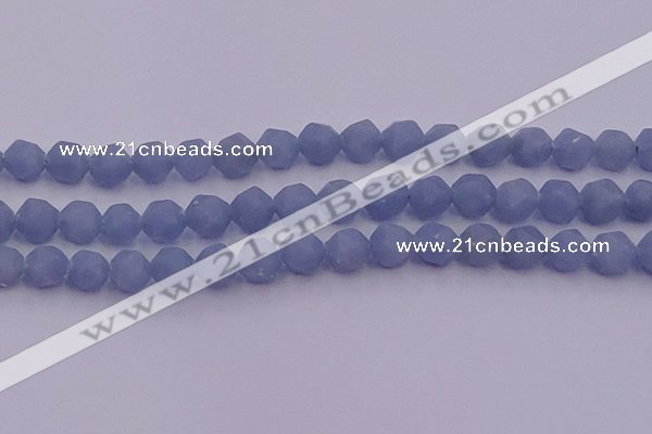 CAS213 15.5 inches 12mm faceted nuggets blue angel skin gemstone beads