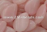 CAS27 15.5 inches 18*24mm twisted teardrop pink angel skin gemstone beads