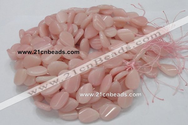 CAS27 15.5 inches 18*24mm twisted teardrop pink angel skin gemstone beads