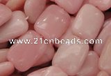 CAS29 15.5 inches 13*18mm rectangle pink angel skin gemstone beads