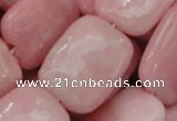 CAS30 15.5 inches 20*30mm rectangle pink angel skin gemstone beads