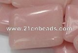 CAS31 15.5 inches 30*40mm rectangle pink angel skin gemstone beads