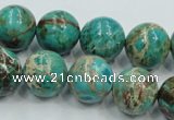 CAT02 15.5 inches 16mm round natural aqua terra jasper beads