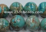 CAT03 15.5 inches 18mm round natural aqua terra jasper beads