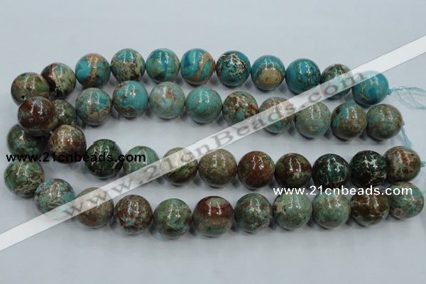 CAT03 15.5 inches 18mm round natural aqua terra jasper beads