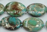 CAT09 15.5 inches 18*25mm oval natural aqua terra jasper beads