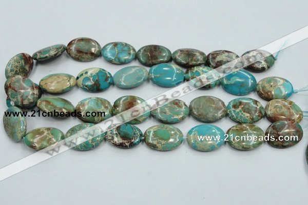 CAT09 15.5 inches 18*25mm oval natural aqua terra jasper beads