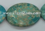 CAT101 15.5 inches 30*40mm oval dyed natural aqua terra jasper beads