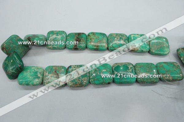 CAT108 15.5 inches 25*25mm square dyed natural aqua terra jasper beads
