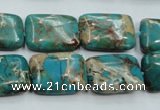 CAT15 15.5 inches 13*18mm rectangle natural aqua terra jasper beads