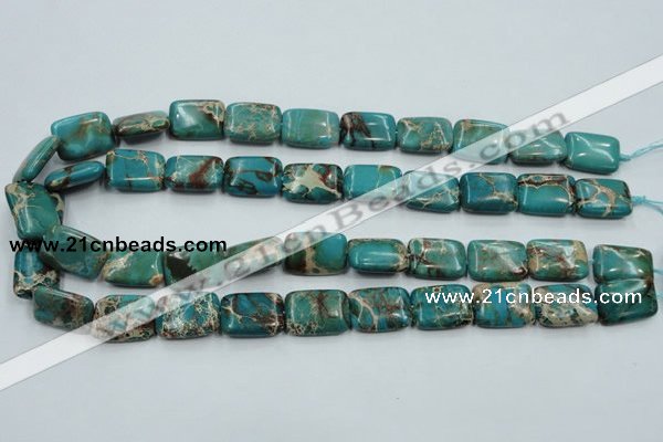 CAT15 15.5 inches 13*18mm rectangle natural aqua terra jasper beads