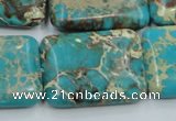 CAT17 15.5 inches 22*30mm rectangle natural aqua terra jasper beads