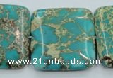 CAT19 15.5 inches 30*30mm square natural aqua terra jasper beads