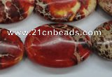 CAT204 15.5 inches 22*30mm oval dyed natural aqua terra jasper beads