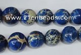 CAT300 15.5 inches 8mm - 18mm round dyed aqua terra jasper beads