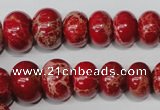 CAT304 15.5 inches 7*10mm – 15*20mm rondelle dyed aqua terra jasper beads
