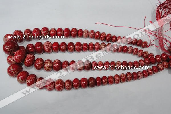 CAT304 15.5 inches 7*10mm – 15*20mm rondelle dyed aqua terra jasper beads