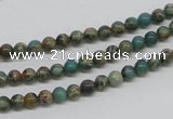 CAT5001 15.5 inches 4mm round natural aqua terra jasper beads