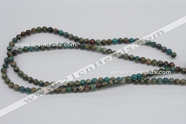 CAT5002 15.5 inches 6mm round natural aqua terra jasper beads