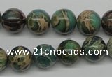 CAT5005 15.5 inches 12mm round natural aqua terra jasper beads