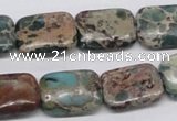 CAT5016 15.5 inches 13*18mm rectangle natural aqua terra jasper beads