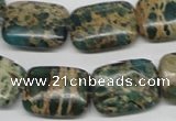 CAT5017 15.5 inches 15*20mm rectangle natural aqua terra jasper beads