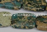 CAT5028 15.5 inches 20*30mm rectangle natural aqua terra jasper beads