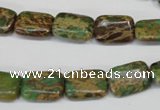 CAT5040 15.5 inches 10*14mm rectangle natural aqua terra jasper beads