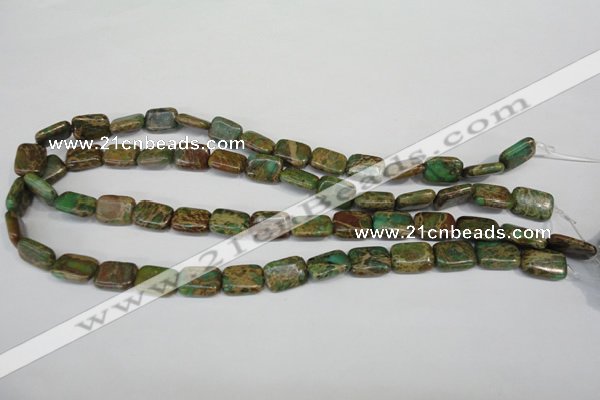 CAT5040 15.5 inches 10*14mm rectangle natural aqua terra jasper beads