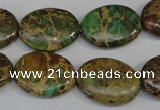 CAT5042 15.5 inches 15*20mm oval natural aqua terra jasper beads