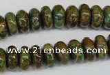 CAT5046 15.5 inches 6*12mm rondelle natural aqua terra jasper beads