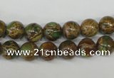 CAT5050 15.5 inches 8mm round natural aqua terra jasper beads