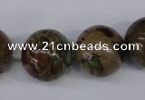 CAT5055 15.5 inches 18mm round natural aqua terra jasper beads