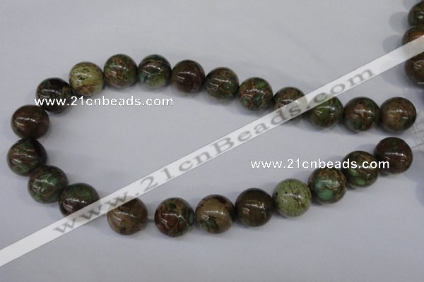 CAT5055 15.5 inches 18mm round natural aqua terra jasper beads