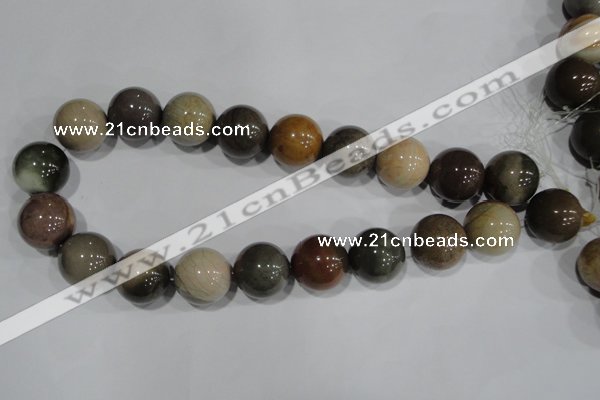 CAT5207 15.5 inches 18mm round aqua terra jasper beads wholesale