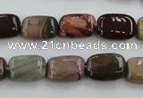 CAT5311 15.5 inches 8*14mm rectangle aqua terra jasper beads wholesale