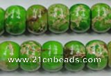 CAT56 15.5 inches 12*16mm rondelle dyed natural aqua terra jasper beads