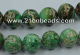 CAT59 15.5 inches 12mm round dyed natural aqua terra jasper beads