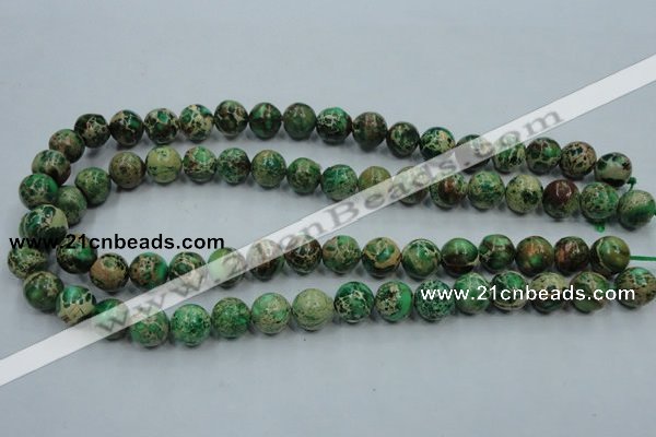 CAT59 15.5 inches 12mm round dyed natural aqua terra jasper beads