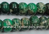 CAT60 15.5 inches 10*14mm rondelle dyed natural aqua terra jasper beads