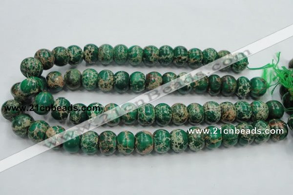 CAT61 15.5 inches 12*16mm rondelle dyed natural aqua terra jasper beads