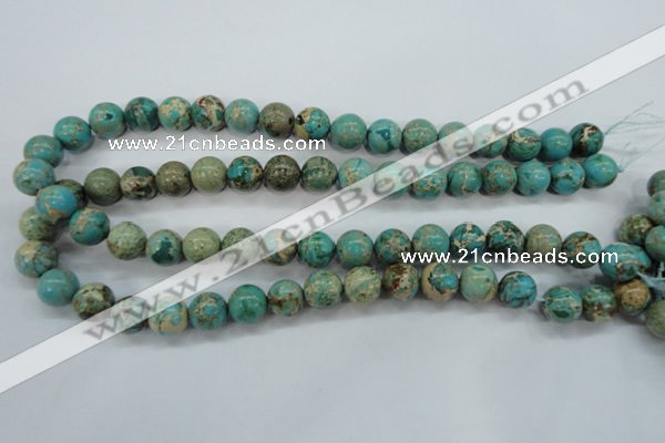CAT76 15.5 inches 12mm round dyed natural aqua terra jasper beads