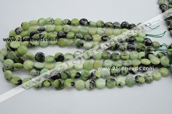 CAU201 15.5 inches 12mm flat round Australia chrysoprase beads