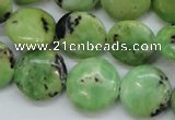 CAU202 15.5 inches 16mm flat round Australia chrysoprase beads